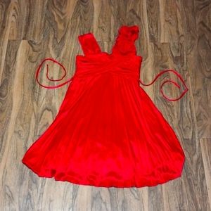 sleeveless Red formal dress
